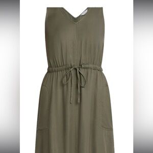 Time and Tru Sleeveless Utility Dress - Olive